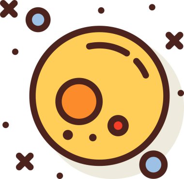 Çörek ikonu. Web için kruvasan vektör simgelerinin düz çizimi