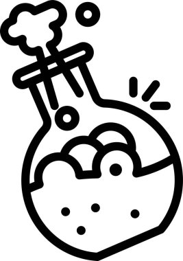 Biyoloji ve kimya simgesi, vektör illüstrasyonu beyaz arkaplanda izole edildi  