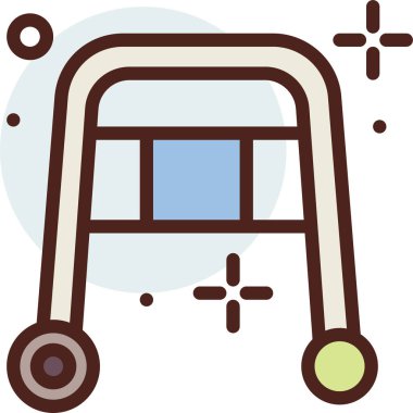 Tek bir çizgi film simgesinin vektör illüstrasyonu