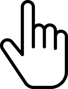 El hareketi simgesi, vektör illüstrasyonu