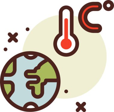 Termometre. Web simgesi basit tasarım