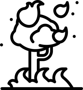 ağaç web simgesi, basit vektör illüstrasyonu 