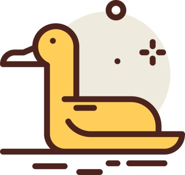 Penguen. Web simgesi basit illüstrasyon