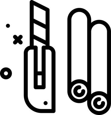 Kesici. Web simgesi basit illüstrasyon