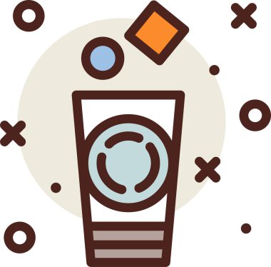 Kahve. Web simgesi basit illüstrasyon