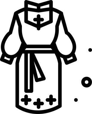 Rus kültürleri web simgesi, basit vektör illüstrasyonu