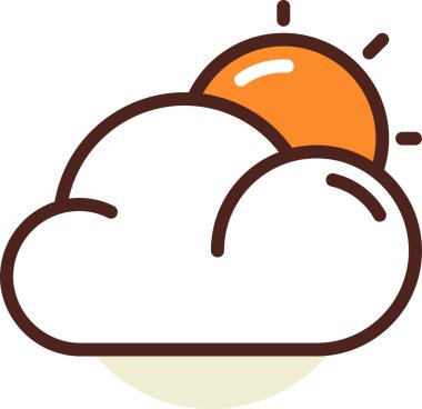 Bulut. Web simgesi basit illüstrasyon