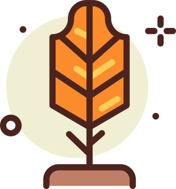 Ağaç simgesi. Web için bitki vektör simgelerinin basit çizimi