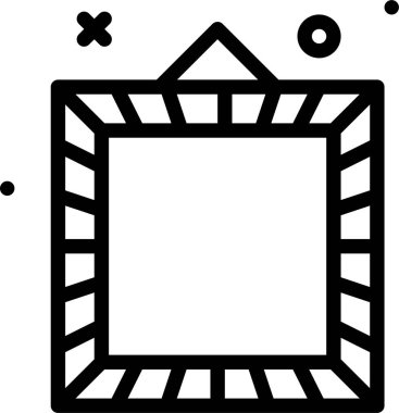 çerçeve ağ simgesi, basit vektör illüstrasyonu