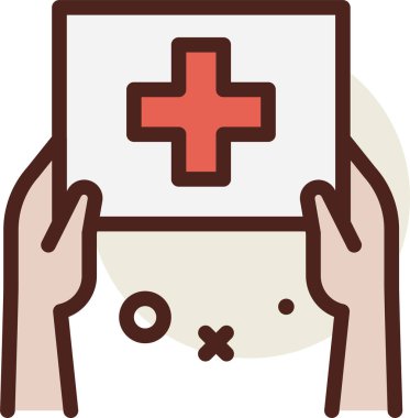 sağlık web simgesi, basit veteriner illüstrasyonu