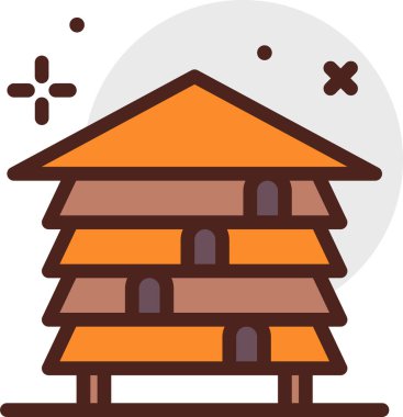 Ev. Web simgesi basit illüstrasyon