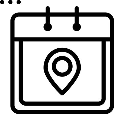 Takvim simgesi, vektör çizimi