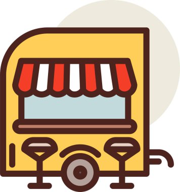 Dükkan. Web simgesi vektör illüstrasyonu