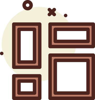 çerçeve ağ simgesi, basit vektör illüstrasyonu