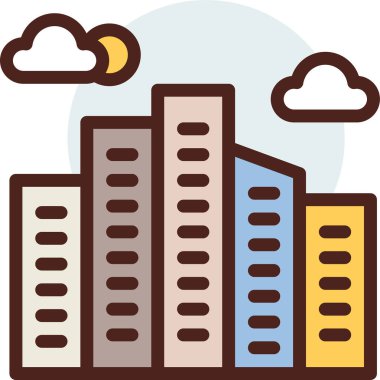 Bina. Web simgesi basit tasarım