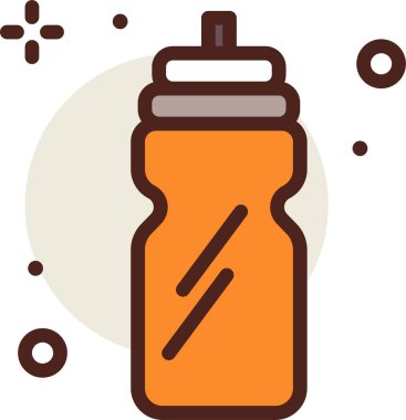 Süt şişesi. Basit resimleme