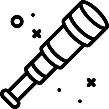 Teleskop. Web simgesi basit illüstrasyon