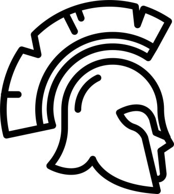 Miğfer. Web simgesi basit illüstrasyon