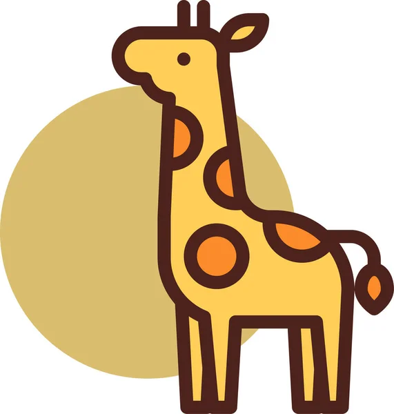 Žirafa Webová Ikona Jednoduchá Ilustrace — Stockový vektor