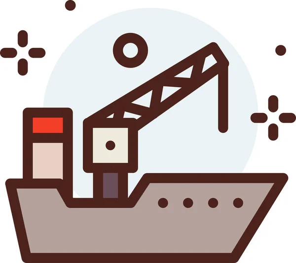 Ship Web Icon Simple Vector Illustration — Stock Vector