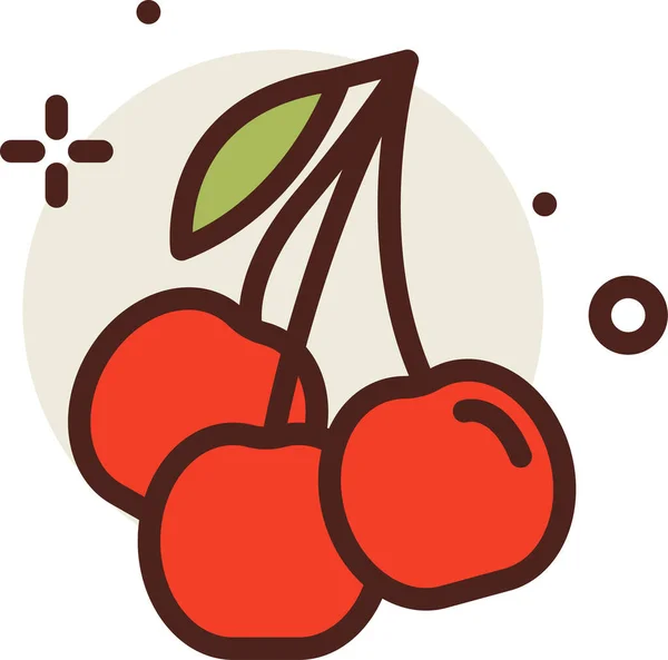 Gesunde Früchte Web Symbol Vektorillustration — Stockvektor