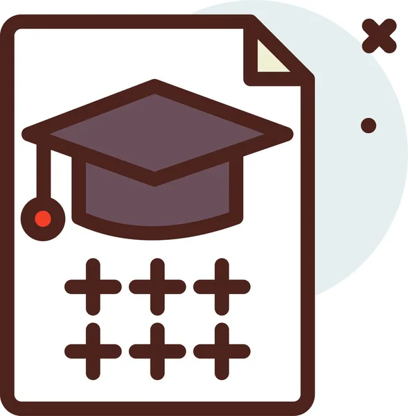 Graduierung Web Symbol Einfache Illustration — Stockvektor