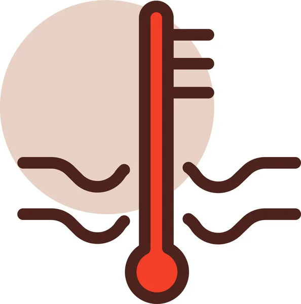 Termometre Web Simgesi Basit Tasarım — Stok Vektör
