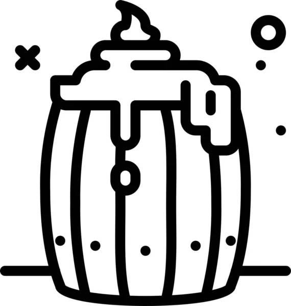 Une Bière Icône Web Illustration Simple — Image vectorielle