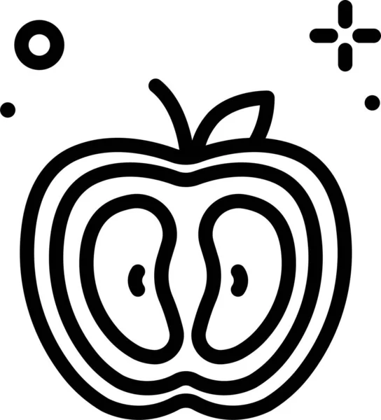 Jablko Webová Ikona Jednoduchá Ilustrace — Stockový vektor
