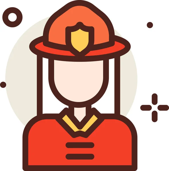 Pemadam Kebakaran Ikon Web Ilustrasi Sederhana - Stok Vektor