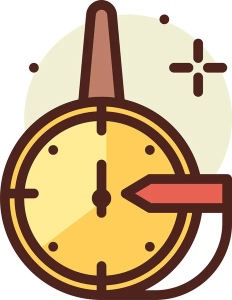 Reloj Icono Web Ilustración Simple — Vector de stock