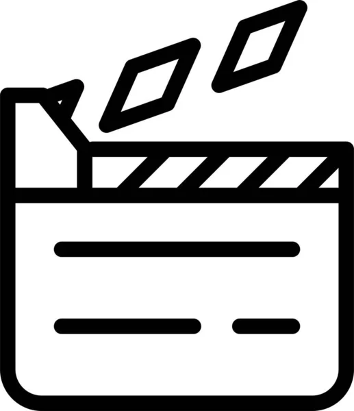 Película Icono Web Ilustración Simple — Archivo Imágenes Vectoriales