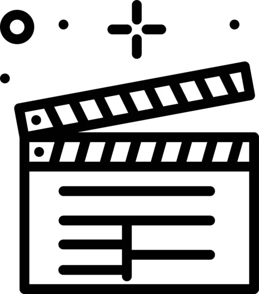 Een Film Web Icoon Eenvoudig Ontwerp — Stockvector