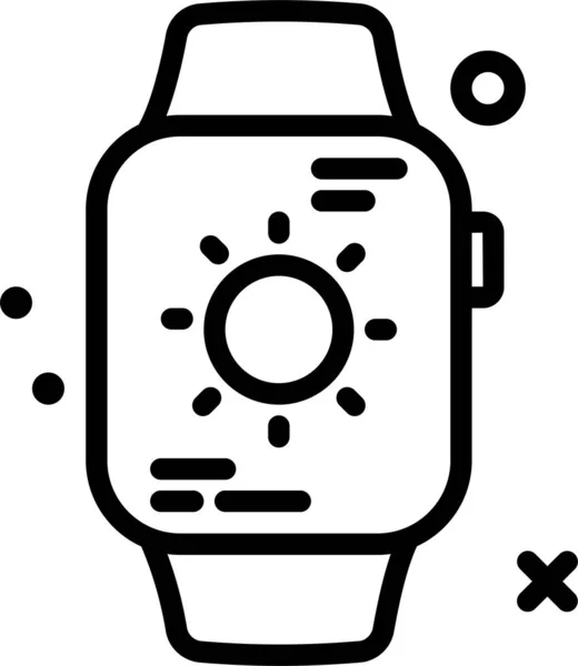 Розумний Годинник Веб Іконка Проста Ілюстрація — стоковий вектор