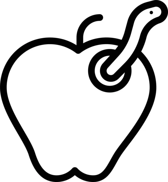 Apfel Web Symbol Einfache Illustration — Stockvektor