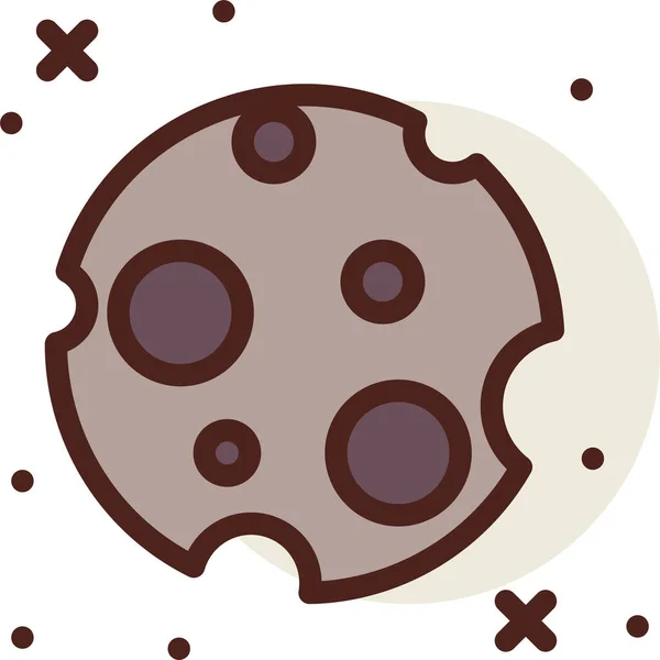 Icono Dona Chocolate Ilustración Plana Iconos Vectores Panadería Para Diseño — Archivo Imágenes Vectoriales