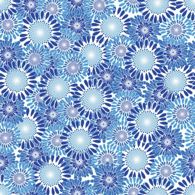 Paketlenmiş Allover Daisy Yönlendirilmeyen Tekrarlama Deseni