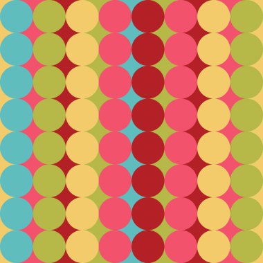 Renkli noktaların ve yıldızların geometrik çizgisi