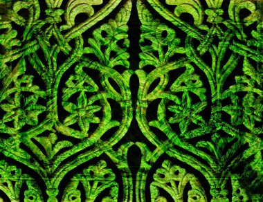 Mandala. Etnik dekoratif öğeler. Islam, Arapça, Indian, antik süsleme desen. Bilgisayar kolaj.