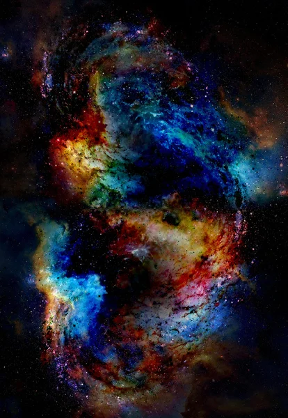 Csillagköd, kozmikus tér és csillagok, kék kozmikus absztrakt háttér. A kép elemeit a NASA bocsátotta rendelkezésre. — Stock Fotó