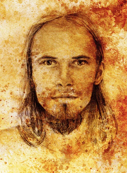 Interpretation of jesus christ portrait as young man. — Stock Photo, Image