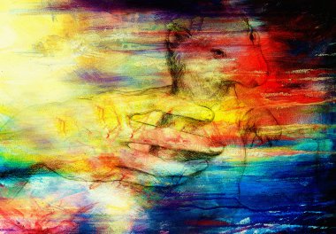 Leonaqrdo davinci, gelincik dokunmadan el ile ayrıntılı göre çizim