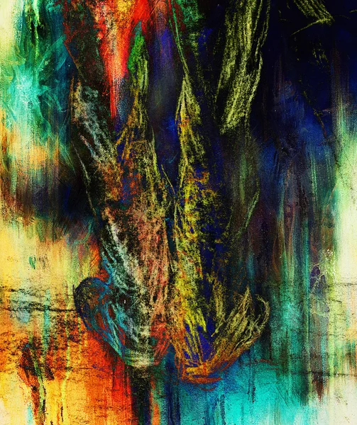 Arte desenho homem pernas e cor abstrato fundo . — Fotografia de Stock