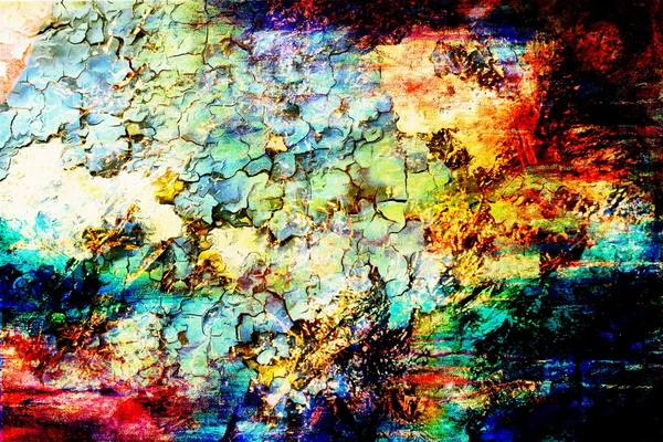 Woestijn tincraquelé, abstracte achtergrond en computer collage. — Stockfoto