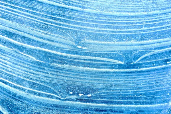 Texture di ghiaccio sul lago congelato . — Foto Stock