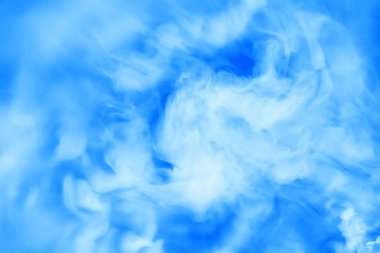 Puslu duman bulutu su etkisi. Bilgisayar kolaj.