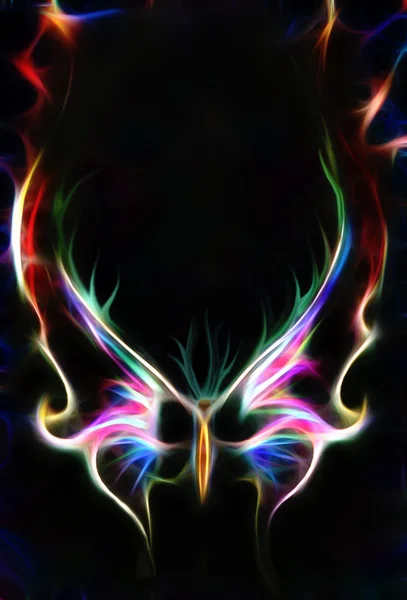 Illustratie van een kleur vlinder, abstracte kleur. — Stockfoto
