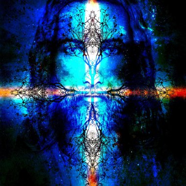 Tanrı aşkına Resim süsleme ile co bayraklarında hayat ağacı