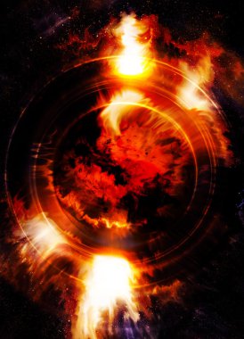 siluet müzik hoparlör ve yıldız ile yer. renk arka plan. Müzik konsepti.