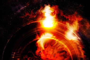 Soyut arkaplan rengi. Lav yapısı. Bilgisayar kolajı. Dünya Konsepti.